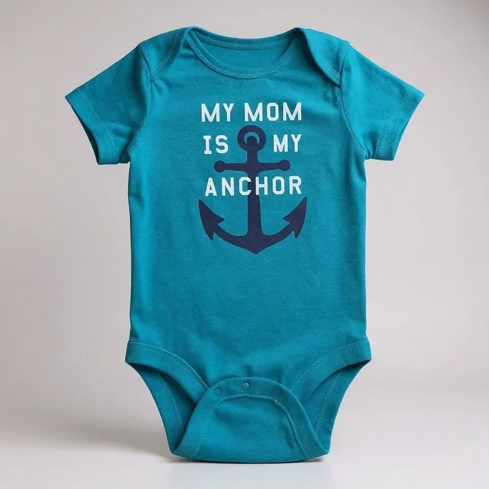Boys 12-18 months old navy & primark short sleeve  tops my mom in my anchor​